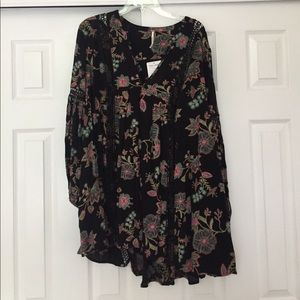 Free People floral peasant tunic